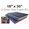 5S Supplies Tool Box Foam Insert 2 Color 18in x 36in Black Top / Red Bottom TSF-1836-BLKRD - alternate 2